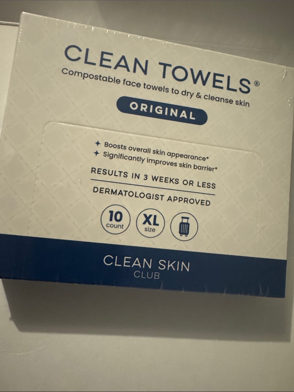 Clean Towels Original Compostable Face Towels - White by Clean Skin Club